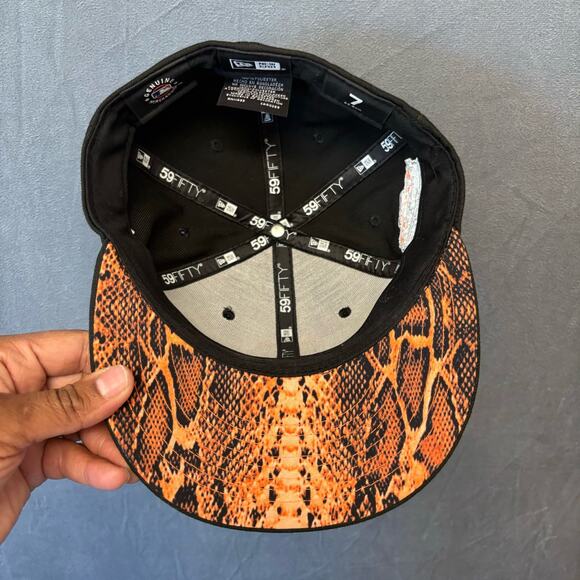 Giants Hat 2012 World Series Fall Classic Patch Snakeskin 59Fifty Fitted Size 7 - Picture 9 of 13